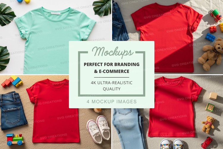 Mockup: kids' clothing and accessories
