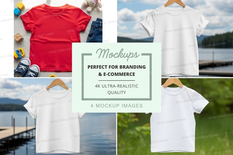 White Tshirt Mockup Image 19