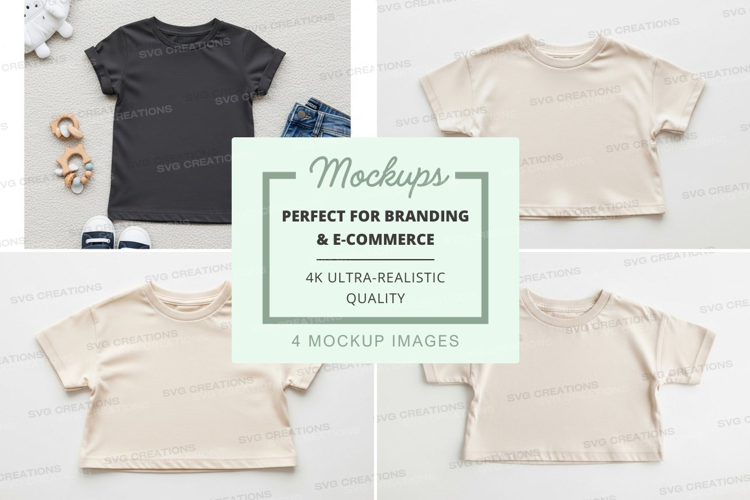 Mockup: collection of baby t-shirts