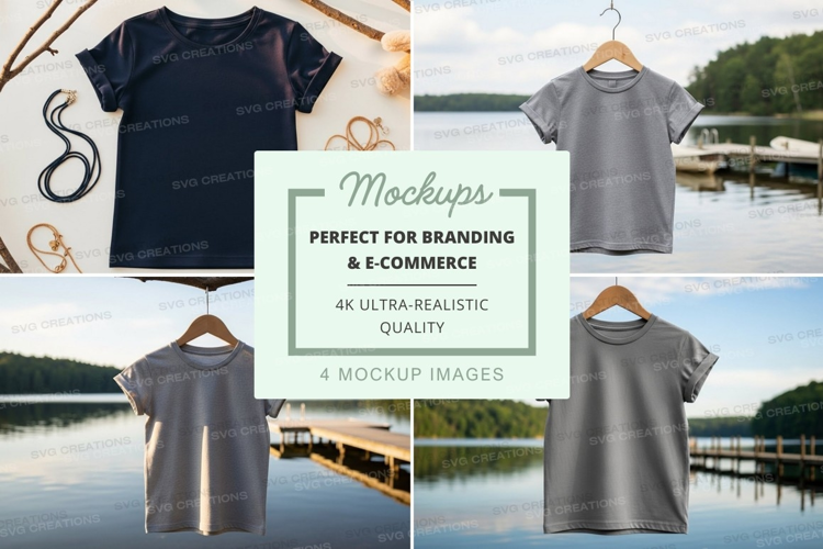 Mockup collection of t-shirts