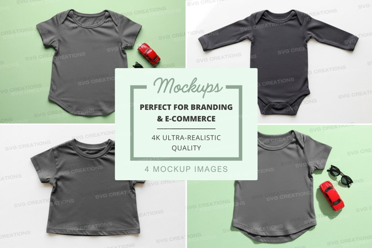 Mockup of baby clothing