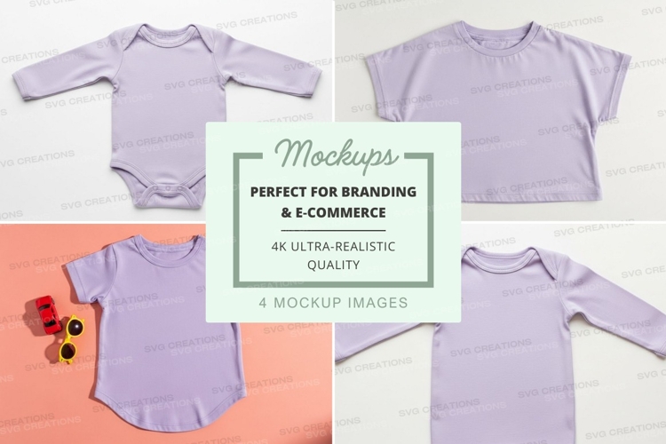 Mockup: baby clothing collection