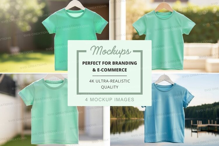 Mockup: assorted t-shirts in pastel colors example image 1