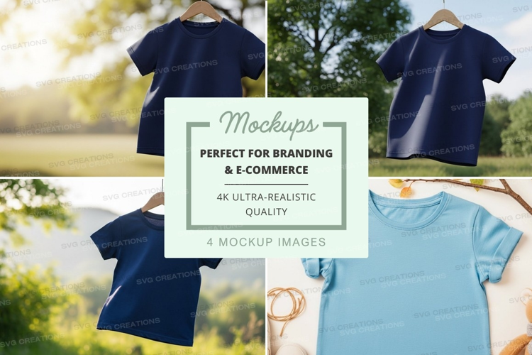 Mockup of t-shirts in nature