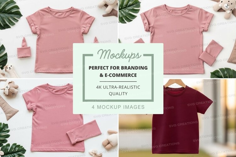 Mockup: children's t-shirts collection example image 1