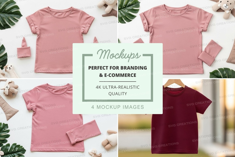 Mockup: children's t-shirts collection