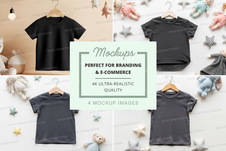Mockup: kids t-shirts with toys example image 1