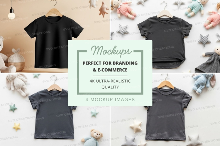 Mockup: kids t-shirts with toys