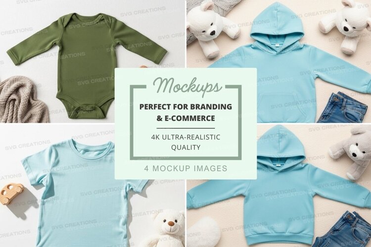 Mockup: baby clothing and accessories example image 1