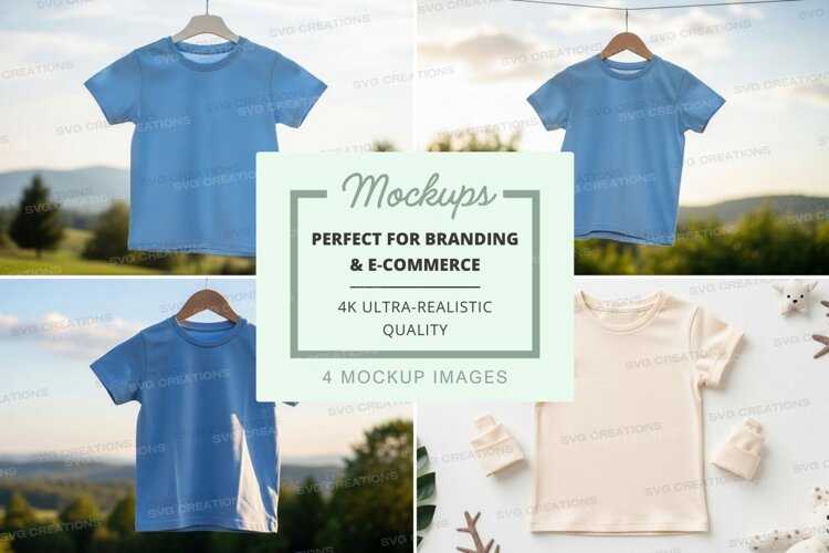 Mockup of children's t-shirts example image 1