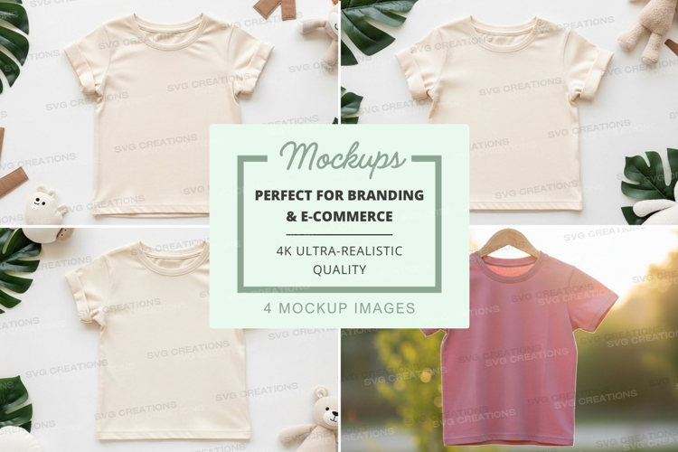 Mockup: children's t-shirts display