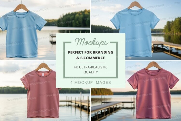 Mockup: t-shirts by the lake example image 1