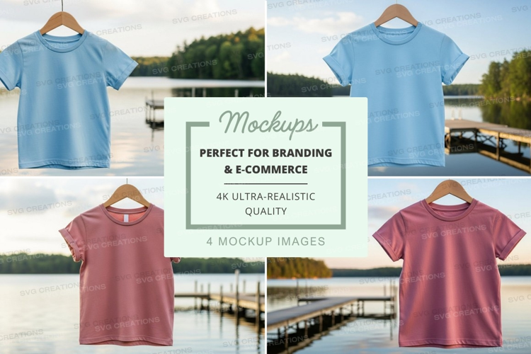Mockup: t-shirts by the lake