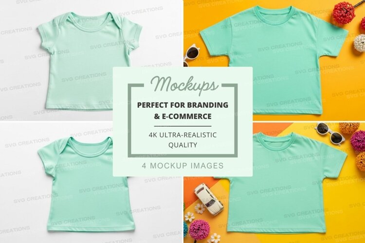 Mockup collection of baby t-shirts example image 1