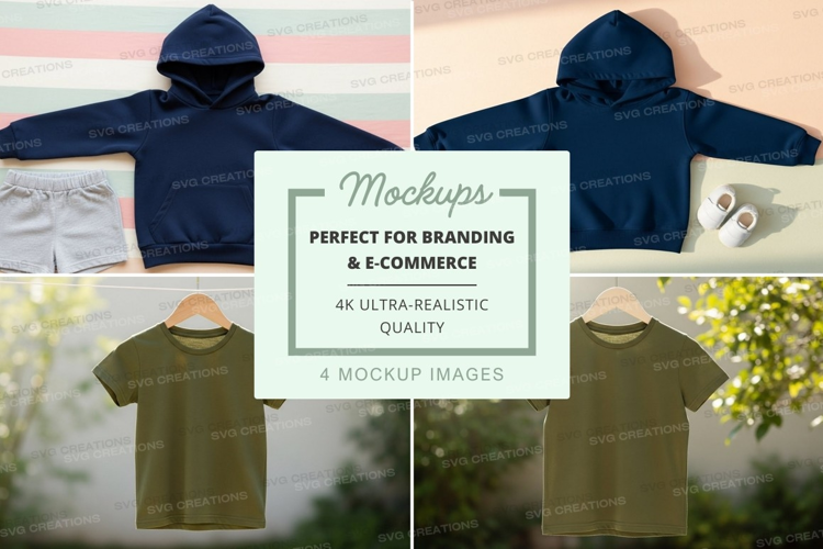 Mockup of kids' clothing collection