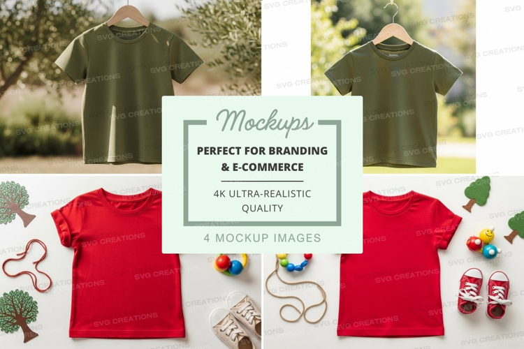 Mockup of t-shirts in different scenarios