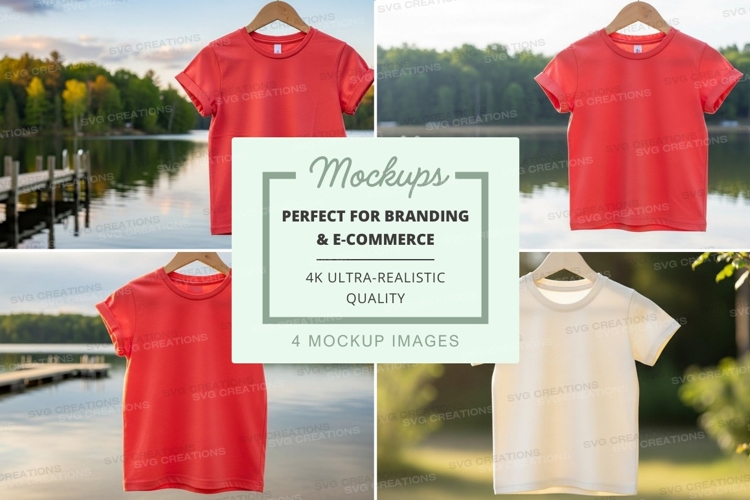 White Tshirt Mockup Image 13