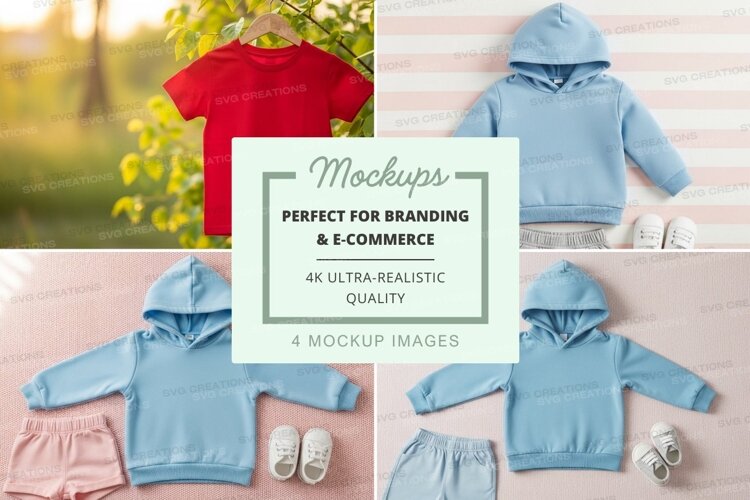 Mockup collection of children's clothing example image 1