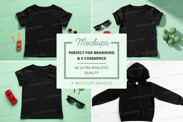 Black Tshirt Mockup Image 4