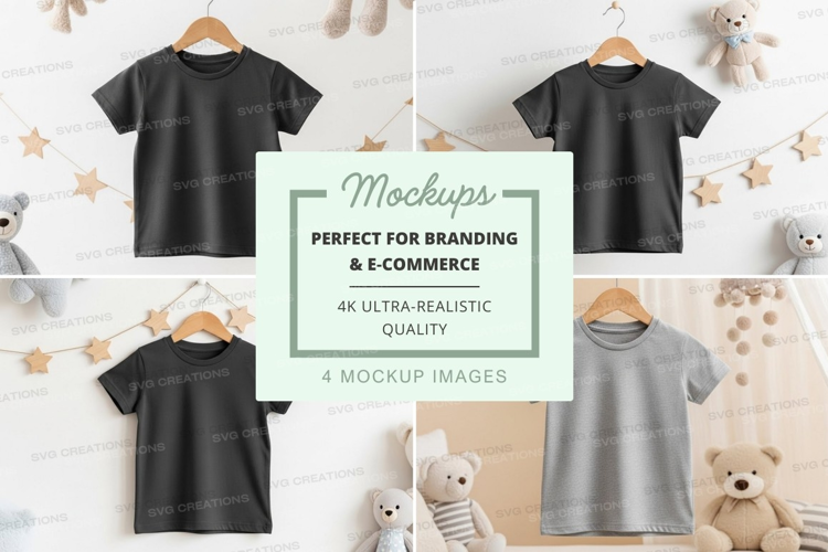 Mockup of children's t-shirts
