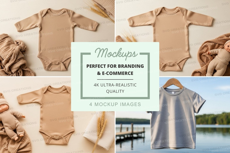 Mockup: baby clothing collection