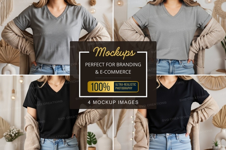 Black Tshirt Mockup Image 18