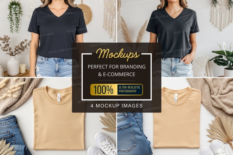 Black Tshirt Mockup Image 9