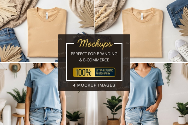 Casual t-shirt mockup