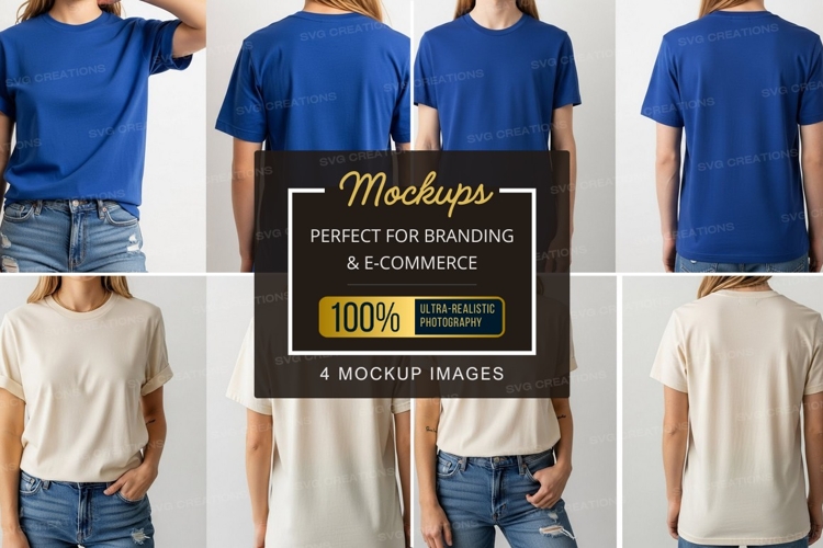 White Tshirt Mockup Image 23