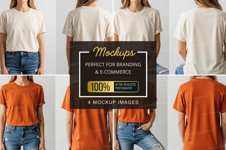White Tshirt Mockup Image 11
