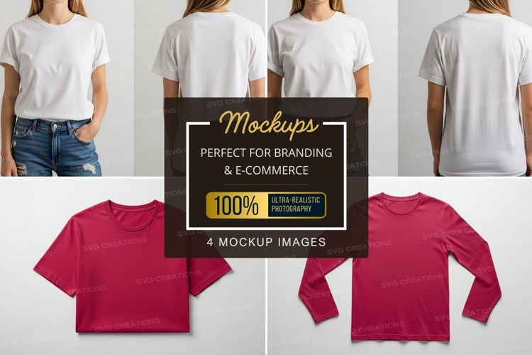 Black Tshirt Mockup Image 3