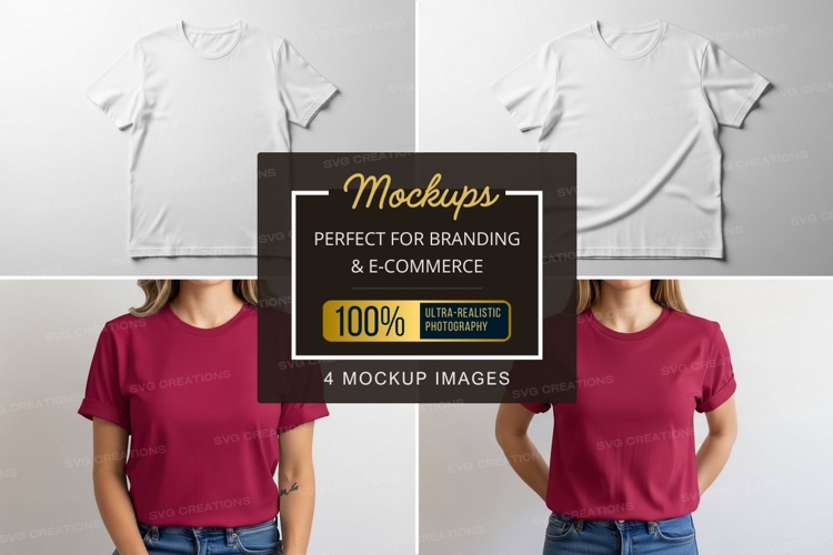 White Tshirt Mockup Image 7