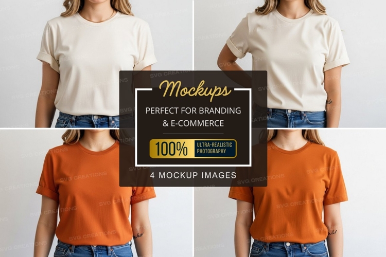 Collection of t-shirt mockups