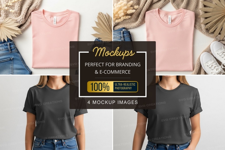 Black Tshirt Mockup Image 14