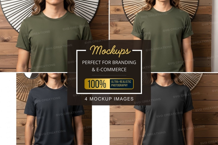 Black Tshirt Mockup Image 21