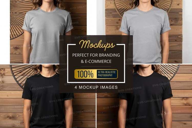 Black Tshirt Mockup Image 20