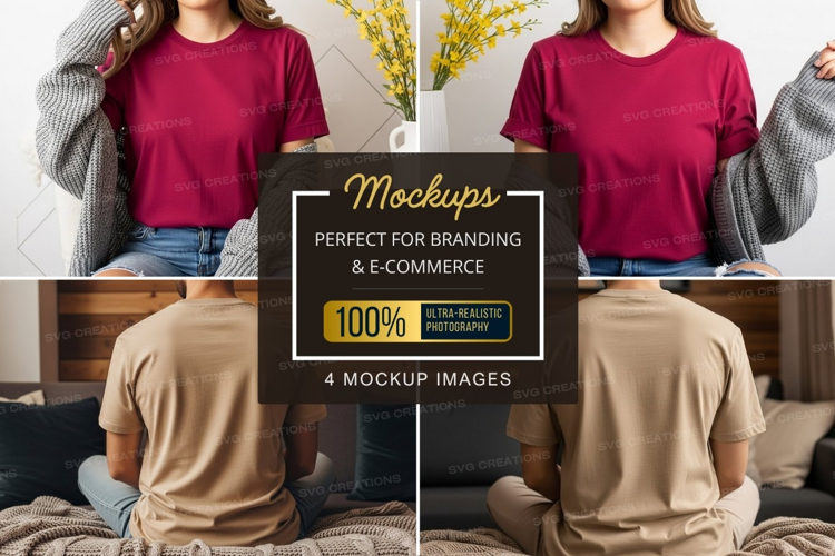 Casual gathering t-shirt mockup