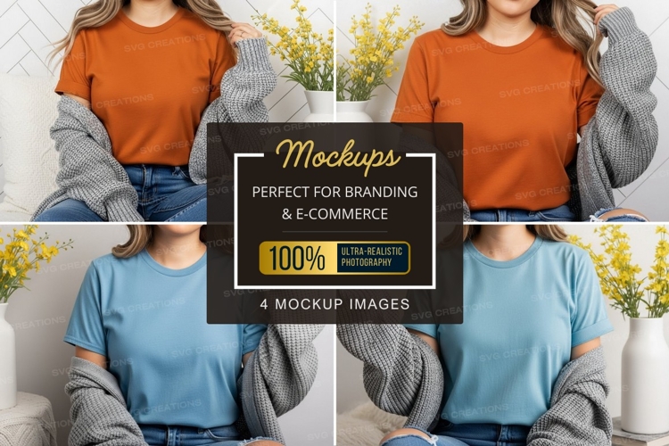 White Tshirt Mockup Image 23