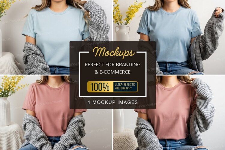 Casual t-shirt mockup example image 1