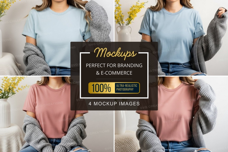 Casual t-shirt mockup