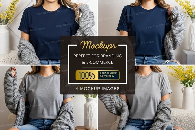 Casual t-shirt mockup example image 1