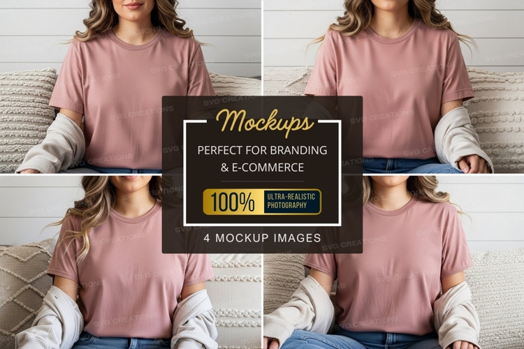 Casual t-shirt mockup