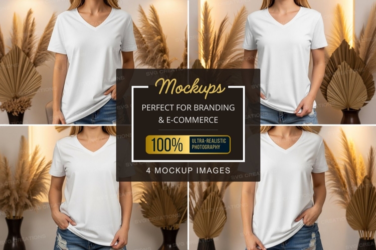 White Tshirt Mockup Image 20