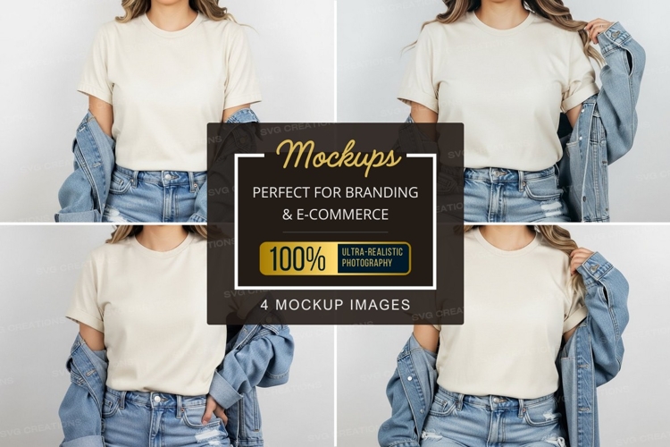 White Tshirt Mockup Image 18