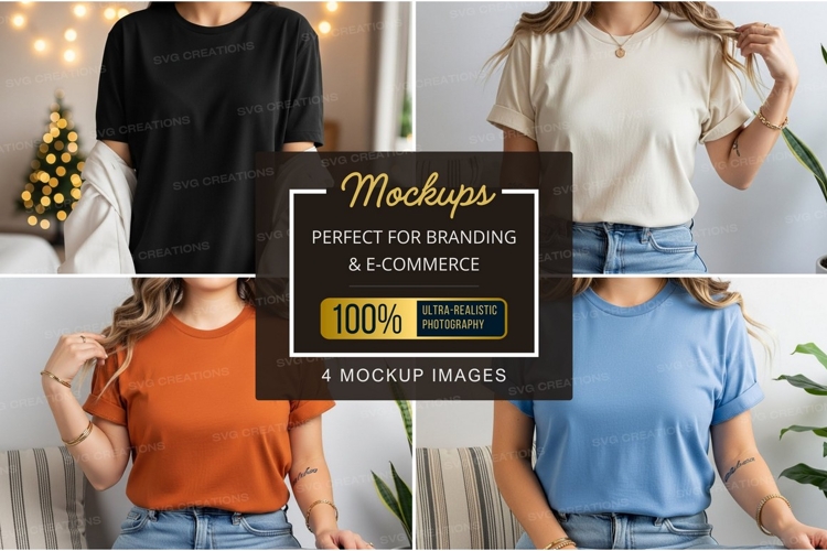 Black Tshirt Mockup Image 14