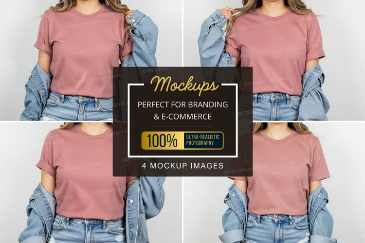 Casual outfit with t-shirt mockup