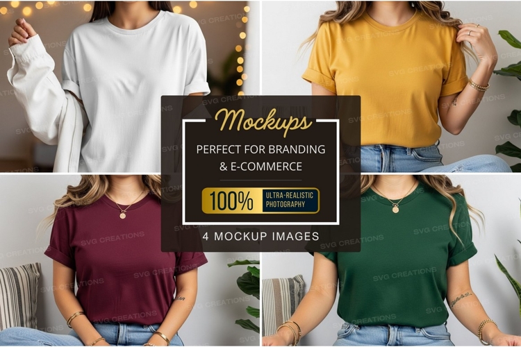 White Tshirt Mockup Image 22