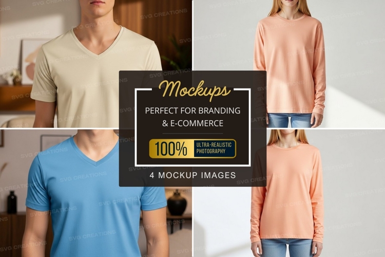 White Tshirt Mockup Image 17