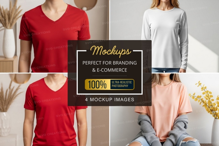 White Tshirt Mockup Image 19