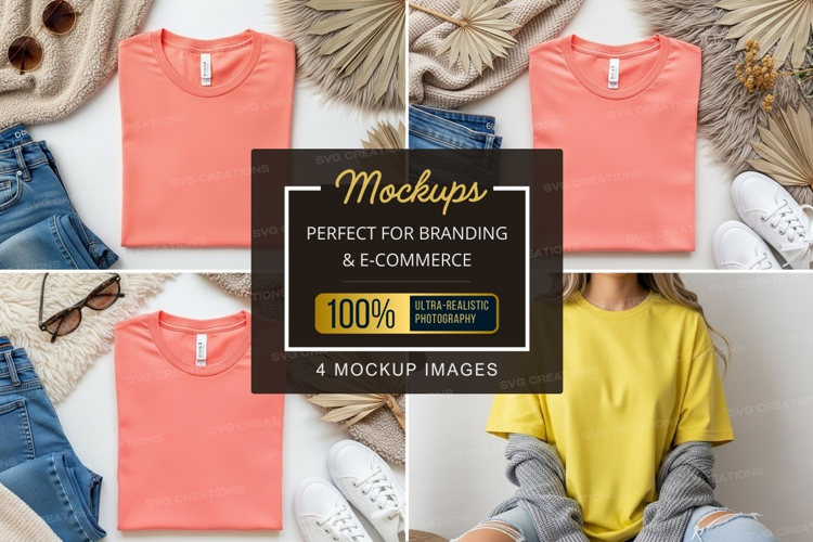 Vibrant t-shirt mockup